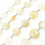 Load image into Gallery viewer, Golden Rutile Oxidized Wire Chain.