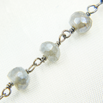 Load image into Gallery viewer, Coated Labradorite Oxidized Wire Chain