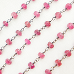 Load image into Gallery viewer, Pink Tourmaline Oxidized Wire Chain