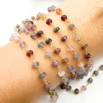 Load image into Gallery viewer, Multi Spinel Gold Plated Wire Chain