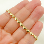 Load image into Gallery viewer, 14K Solid Gold Hearts Bracelet