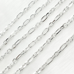 Load image into Gallery viewer, Y40SS. Sterling Silver Diamond Cut Paperclip Link Chain
