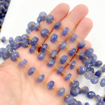 Load image into Gallery viewer, Tanzanite Gold Plated Wire Chain.