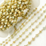 Load image into Gallery viewer, Coated Cats Eye Gold Plated Wire Chain.