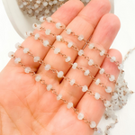 Load image into Gallery viewer, Chocolate Moonstone Gold Plated Wire Chain