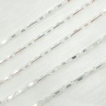 Load image into Gallery viewer, 925 Sterling Silver Diamond Cut Bar Link Chain.