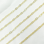 Load image into Gallery viewer, Gold Plated 925 Sterling Silver Cable Flat Diamond Cut Link Chain
