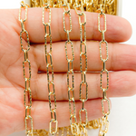 Load image into Gallery viewer, Gold Plated 925 Sterling Silver Long Diamond Cut & Short Smooth Link.