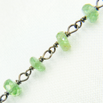 Load image into Gallery viewer, Green Kyanite Oxidized Wire Chain.