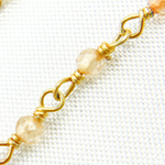 Load image into Gallery viewer, Coated Crystal Gold Plated Wire Chain