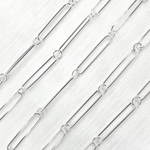 Load image into Gallery viewer, 925 Sterling Silver Paperclip and Round Link Chain.