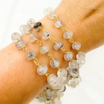 Load image into Gallery viewer, Strawberry Quartz Coated Gold Plated Wire Chain