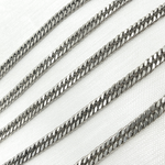 Load image into Gallery viewer, Oxidized Sterling Silver Solid Double Curb Chain