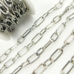 Load image into Gallery viewer, Oxidized Sterling Silver Paperclip Textured Link Chain