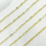 Load image into Gallery viewer, Gold Plated 925 Sterling Silver Cable Flat Diamond Cut Link Chain