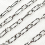 Load image into Gallery viewer, Oxidized 925 Sterling Silver Paperclip Chain
