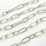 Load image into Gallery viewer, Oxidized Sterling Silver Paperclip Textured Link Chain