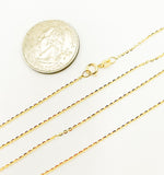 Load image into Gallery viewer, 030R08BFL4L024. 14K Solid Gold Flat Cable Chain
