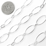 Load image into Gallery viewer, 925 Sterling Silver Oval Link Chain.