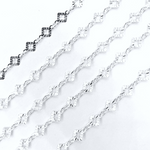 Load image into Gallery viewer, Sterling Silver Hammered Diamond Shape Link Chain