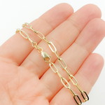 Load image into Gallery viewer, 14K Solid Gold Flat Paperclip Necklace