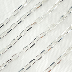 Load image into Gallery viewer, V183SS. Sterling Silver Diamond Cut Paperclip Link Chain