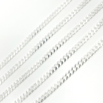 Load image into Gallery viewer, 925 Matt Sterling Silver Flat Curb Chain
