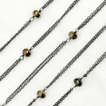 Load image into Gallery viewer, Pyrite Double Oxidized Connected Wire Chain