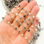 Load image into Gallery viewer, Dendrite Rose Gold Plated Wire Chain