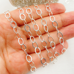 Load image into Gallery viewer, V189FSS. Sterling Silver Flat Oval Link Chain