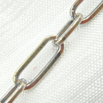 Load image into Gallery viewer, Oxidized Sterling Silver Shinny Flat Paperclip Link Chain