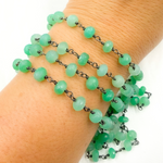 Load image into Gallery viewer, Chysoprase Oxidized Wire Chain