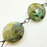 Load image into Gallery viewer, Labradorite Oxidized Wire Chain.