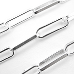 Load image into Gallery viewer, Sterling Silver Paperclip Link Chain