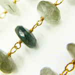 Load image into Gallery viewer, Green Rutile Gold Plated Wire Chain