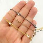 Load image into Gallery viewer, Cubic Zirconia Round Shape Connected Chain