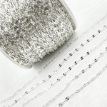Load image into Gallery viewer, Sterling Silver Diamond Cut Marina & Round Cable Link Chain
