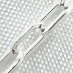 Load image into Gallery viewer, Sterling Silver Hollow Flat Paperclip Link Chain