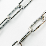 Load image into Gallery viewer, Oxidized Sterling Silver Diamond Cut Paperclip Chain