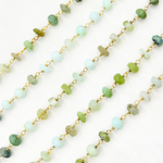 Load image into Gallery viewer, Peruvian Opal Gold Plated 925 Sterling Silver Wire Chain