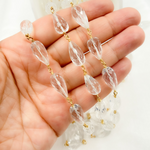 Load image into Gallery viewer, Crystal Tear Drop Gold Plated Wire Chain