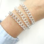 Load image into Gallery viewer, 925 Sterling Silver Smooth Curb Link Chain.