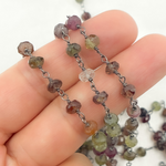 Load image into Gallery viewer, Multi Sapphire Tunduru Oxidized Wire Chain.