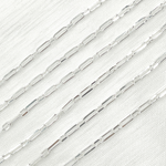 Load image into Gallery viewer, Sterling Silver Diamond Cut Paperclip Link Chain