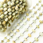 Load image into Gallery viewer, Coated Cats Eye Oxidized Wire Chain