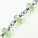 Load image into Gallery viewer, Green Kyanite Oxidized Wire Chain.