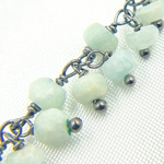 Load image into Gallery viewer, Amazonite Cluster Dangle Oxidized Wire Chain.