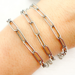Load image into Gallery viewer, Oxidized 925 Sterling Silver Paperclip Chain