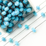 Load image into Gallery viewer, Turquoise Oxidized Connected Wire Chain.