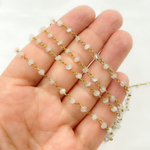 Load image into Gallery viewer, Siloni Moonstone Gold Plated Wire Chain.